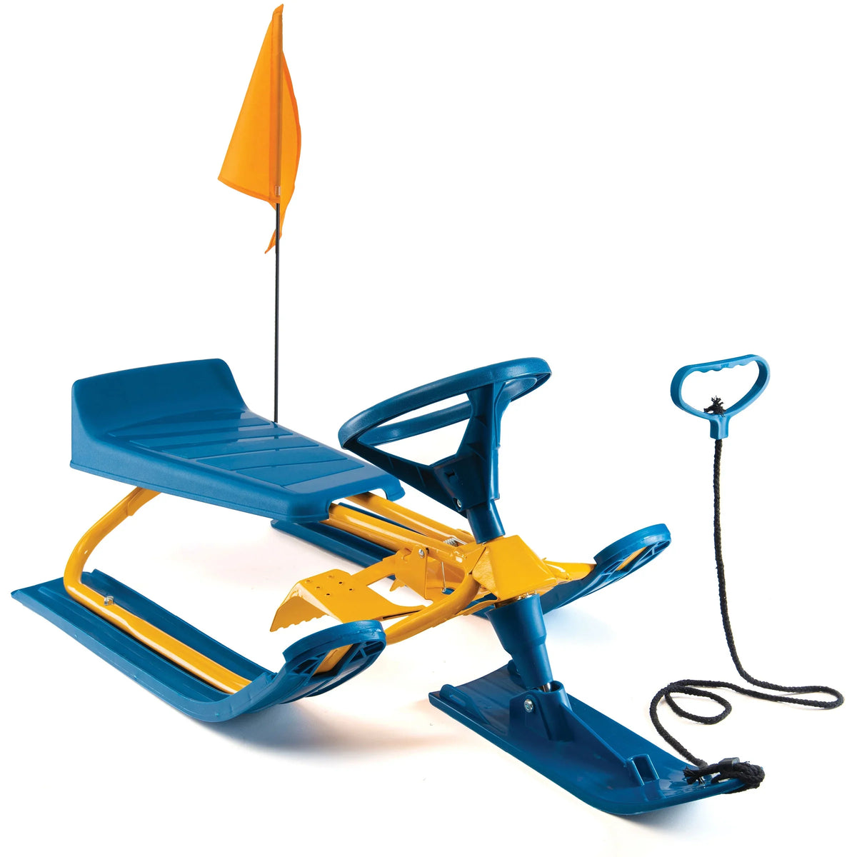 Adults Frost - Snow Flag for Wheel, Racer Kids Sledding Snow for Steering Rope Sled & Machrus Twin Brakes, Rush Pull and Sled Winter Safety with