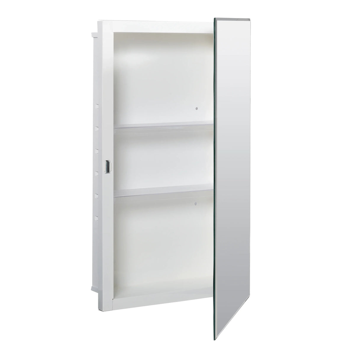 Surface-Mount 16" 26", Rectangle Medicine Steel Cabinet, Home Recessed Mirror x Zenna Frameless or