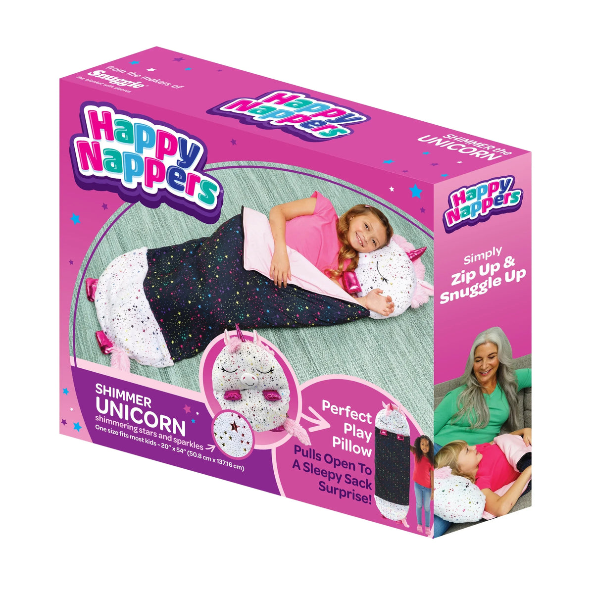 Sleeping and One, Plush Happy in Pillow Toy Nappers Unicorn Sack