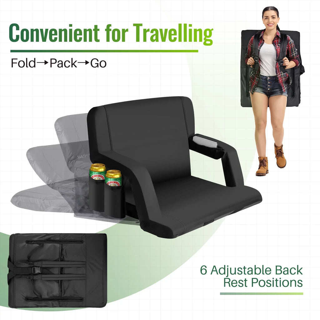 for Chair for Bleacher Women's Pack Worcest Thicken Bleachers, Lawns, Stadium Seat, Soccer Waterproof Backyards Wide National Tournament 2 Folding