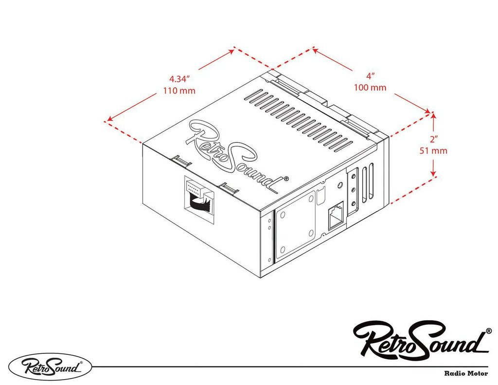 RetroRadio Bluetooth, LAB-M1-221-55P-75PMC3 Mercury AUX, Compatible Include 1977-85 with AM/FM Capri Features