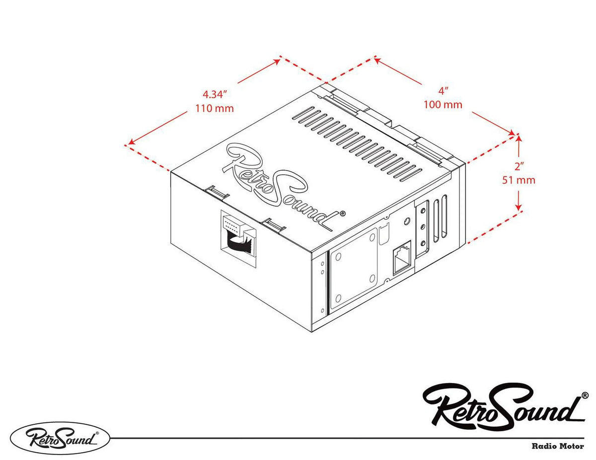 RetroRadio Bluetooth, LAB-M1-221-55P-75PMC3 Mercury AUX, Compatible Include 1977-85 with AM/FM Capri Features