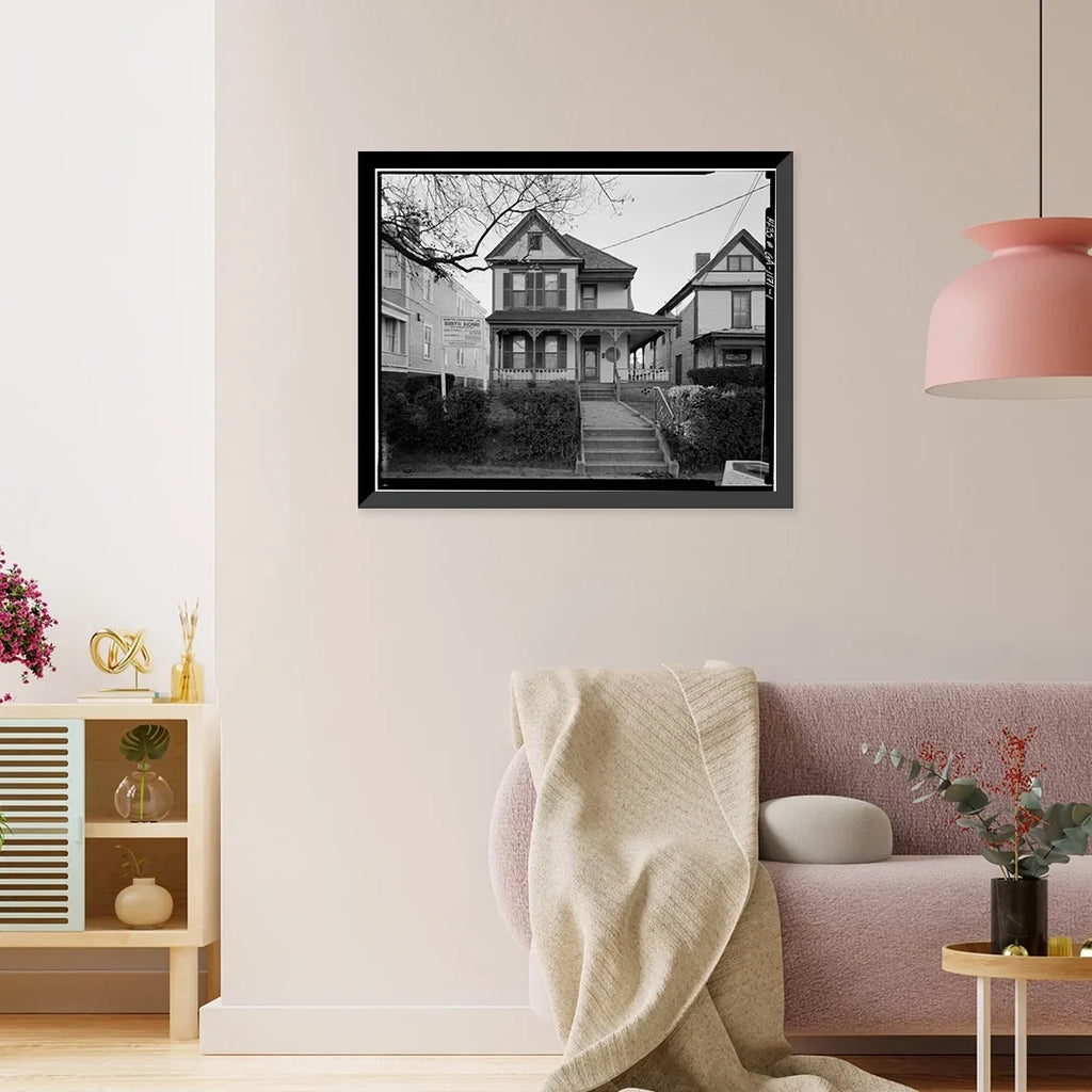 Jr. Avenue, Historic Atlanta, Print, Home, Fulton Martin Birth Luther Auburn 21-7/8" 501 Framed 17-7/8" x County, GA, King