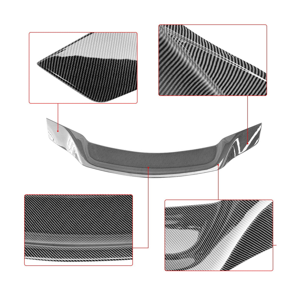 Rear W204 Trunk Style S Wing 08-14 Fiber for C63 C250 C300 NINTE Benz Spoiler Carbon Mercedes