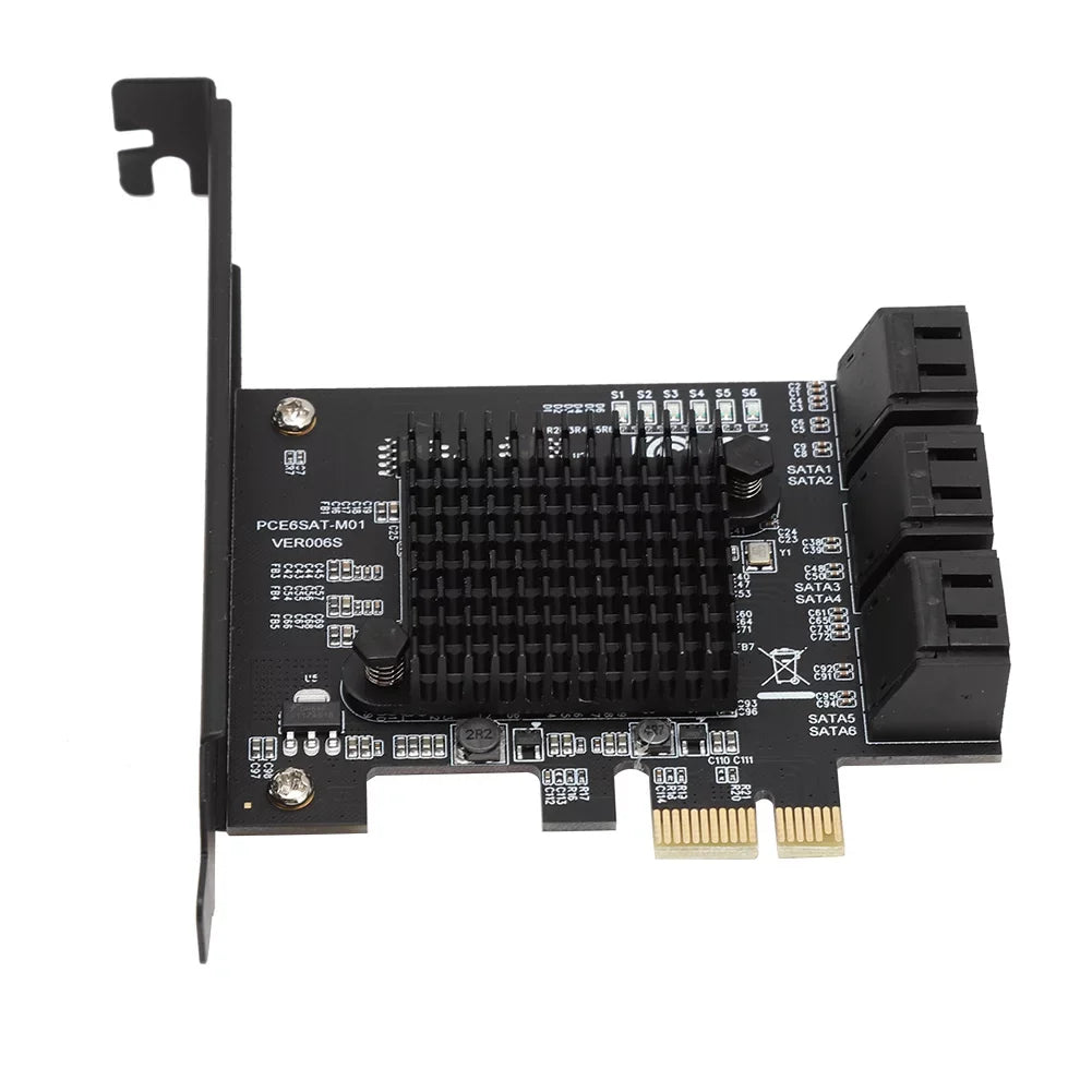 HDD Expansion PCI Card Jadeshay USB, 6-Port Card Compatible,3G Riser SATA 3.0 1.5G Card