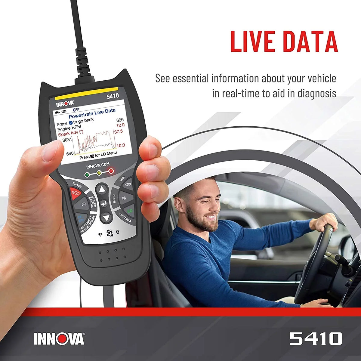 INNOVA CarScan Automotive Diagnostics Tool Reader 5410 Bluetooth Scanner Code
