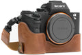 A7 A7R Dark II, II Sony MegaGear II, A7S - Brown Alpha Camera Strap Case and Half Genuine MG1130 Leather