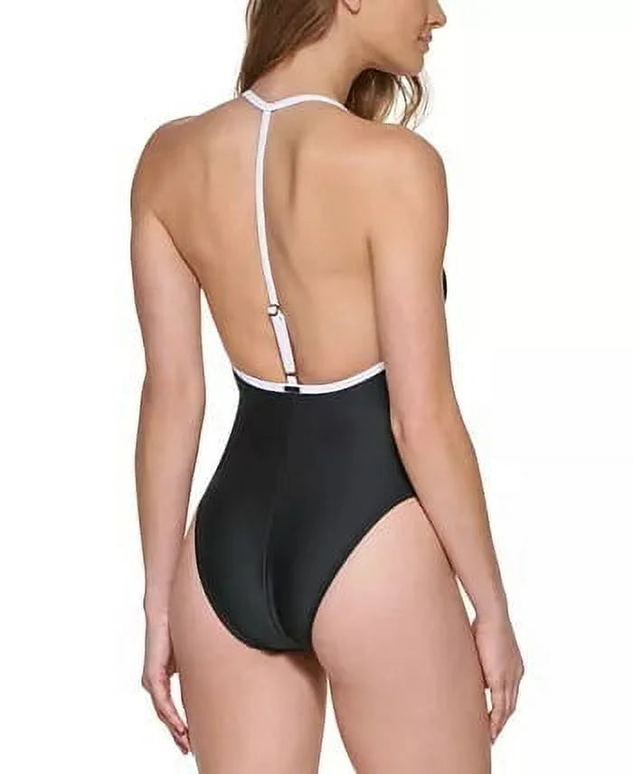 One-Piece T-Back DKNY Swimsuit, BLACK US X-Large