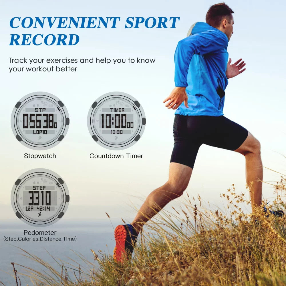Multifunctional Altimeter Outdoor Watch Compass Mountaineering 50meters Barometer Sports Men -resistant Weather Trekking for Watch Forecast Running Camping