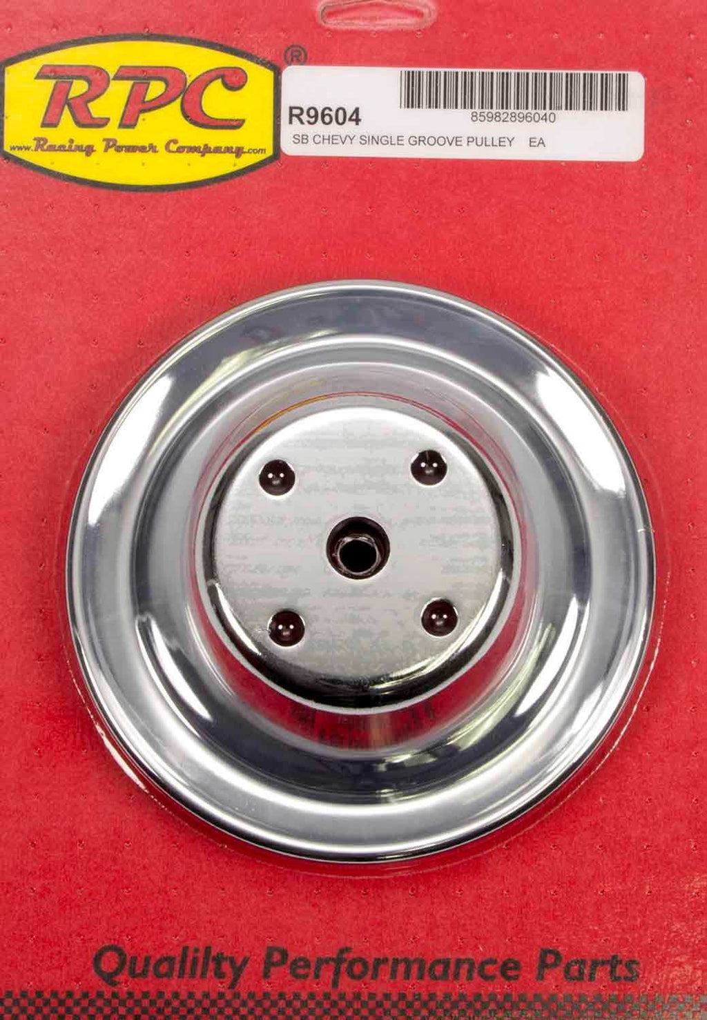 Block Small For Racing Company Power Chrome Chevy Lwp R9604 Pulley
