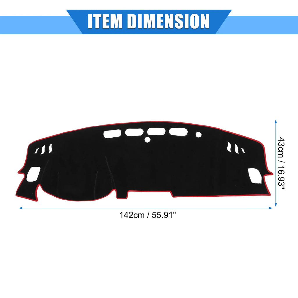 Dashboard Unique Compatible Car Console Nissan Bargains Center Cover Polyester 2019-2020 Altima Red Protective for