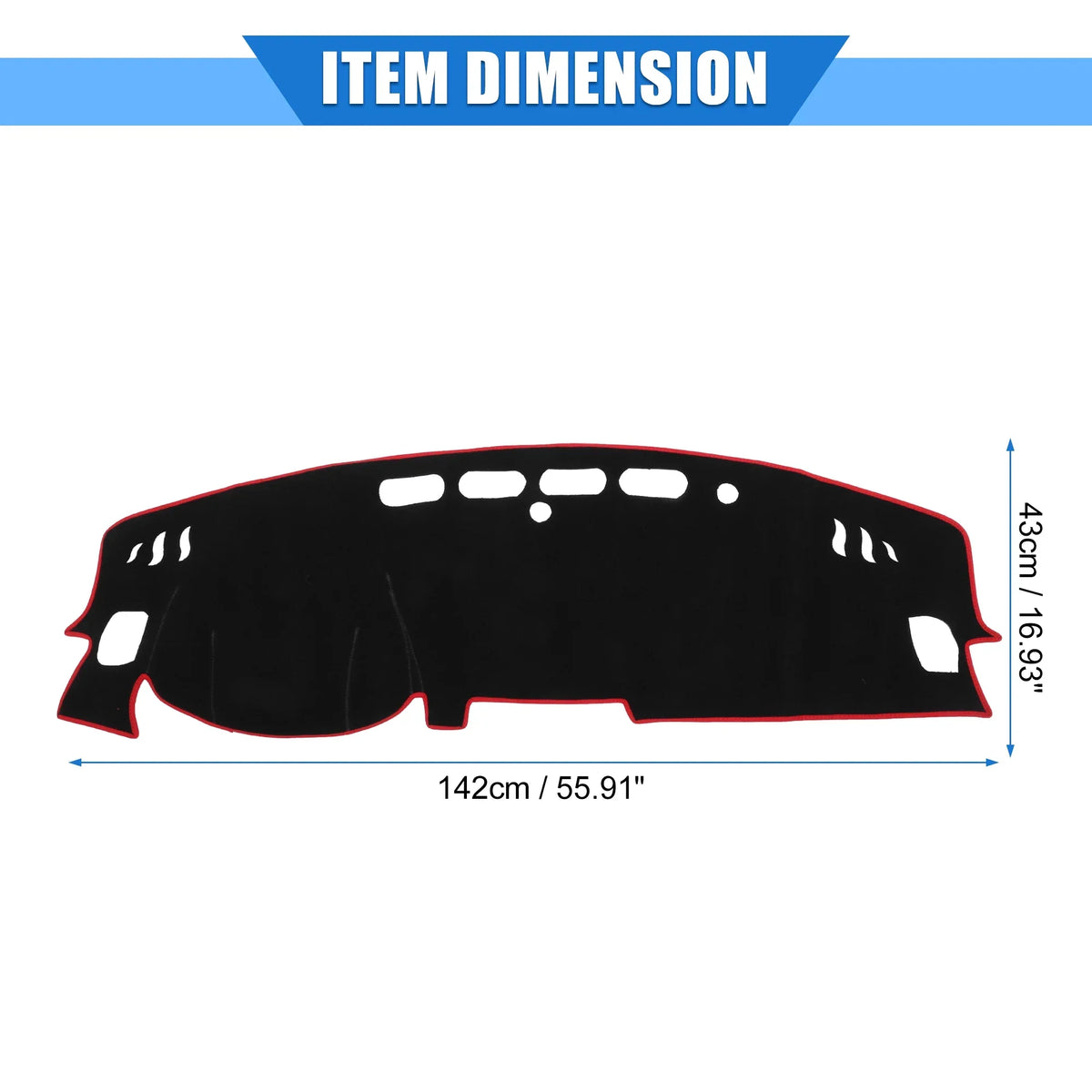 Dashboard Unique Compatible Car Console Nissan Bargains Center Cover Polyester 2019-2020 Altima Red Protective for