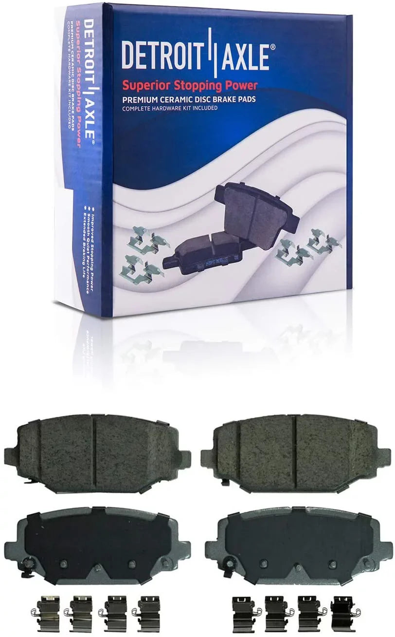 Detroit C/V 328mm Grand for Replacement 30pc Front Disc Caravan Axle Ram Country Town Nuts - Lug +20pc Rotors & Set - Pads Brake Routan 330mm Rear