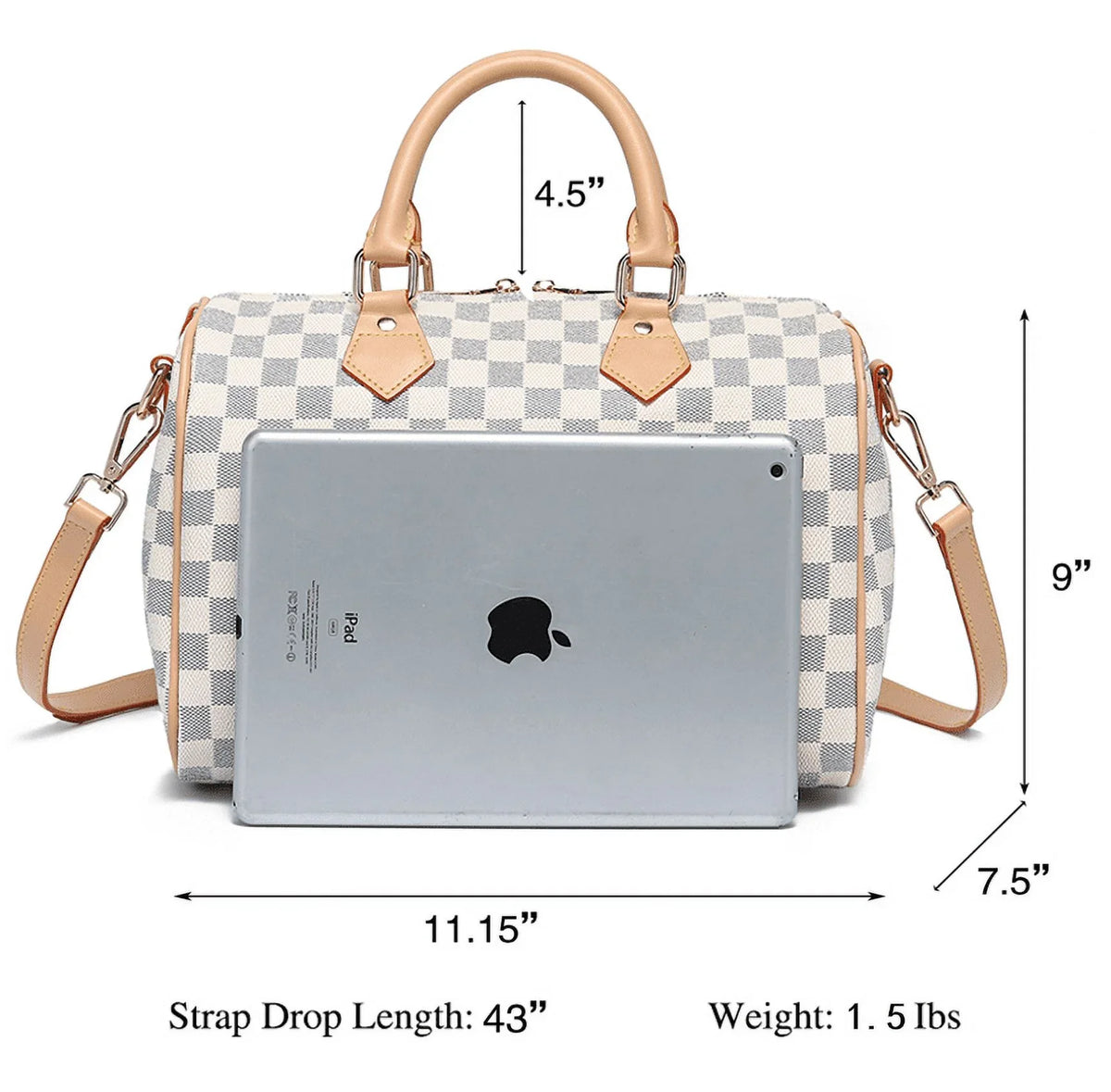 Fashion Bags Checkered Shoulder Handbags Womens For RICHPORTS