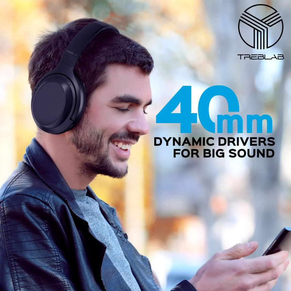 Noise Canceling Headphones Touch PRO Hybryd & USB-C Bluetooth Active Fast with Playtime Z7 (Grey) w/aptX, Control Ear Charging, - Sound, Over Wireless 45H Headphones Mic Stereo TREBLAB - ANC