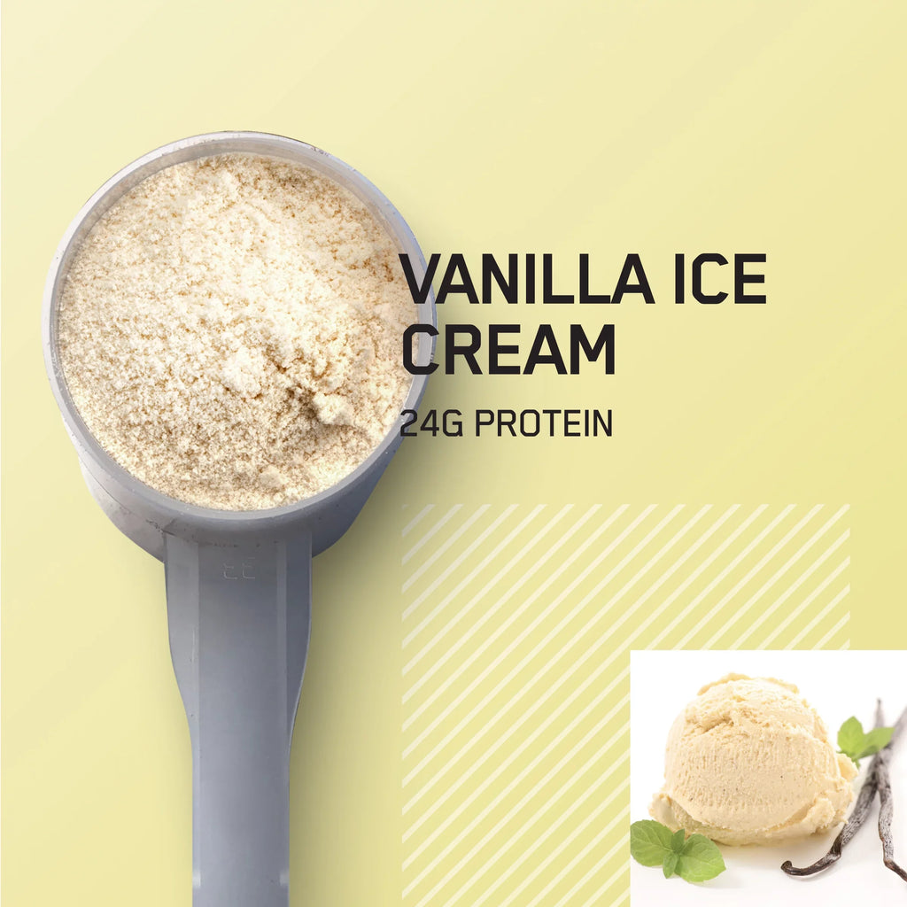 Vanilla Standard Protein Nutrition, Cream, 100% Whey Gold Ice 2 lb, Servings 29 Optimum Powder,