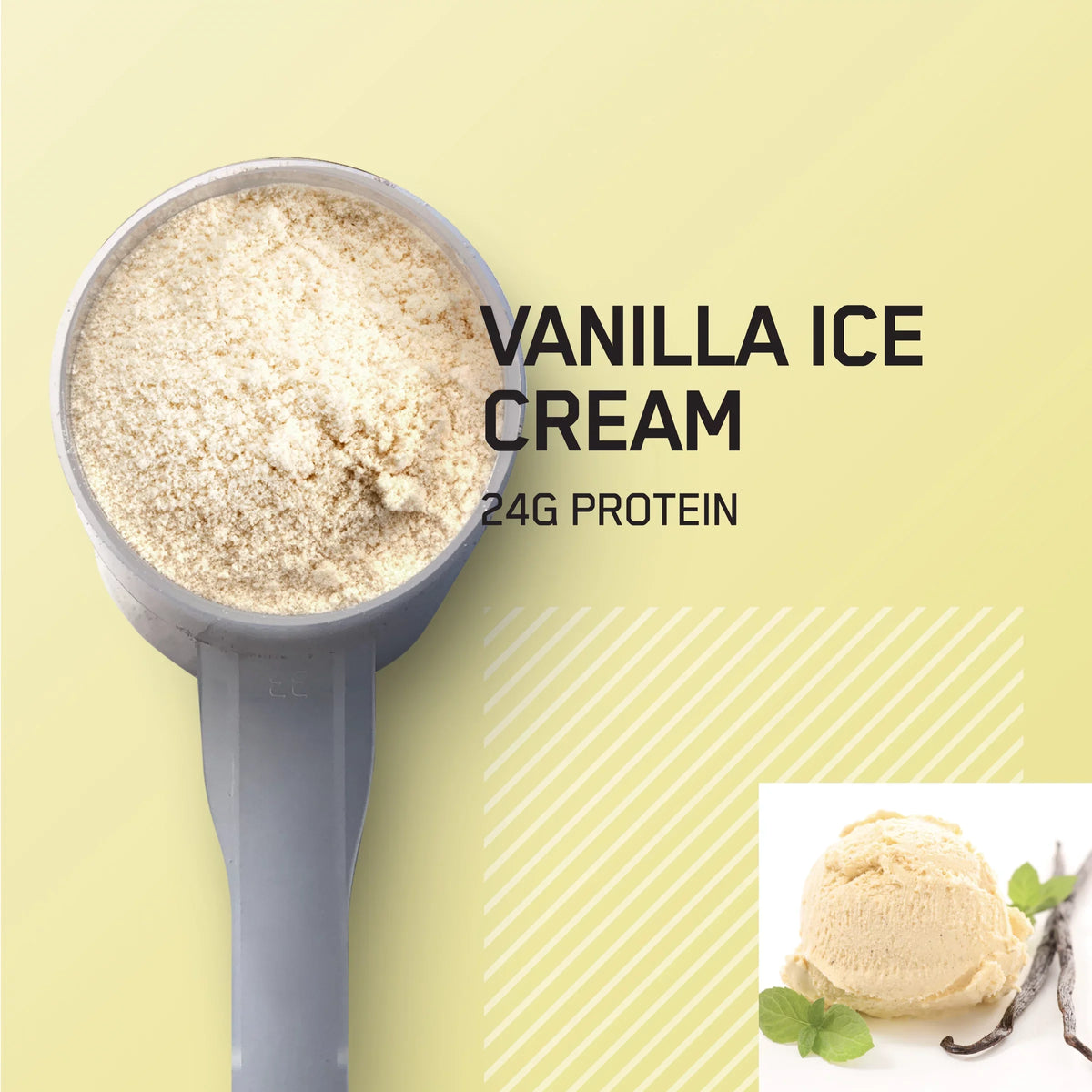 Vanilla Standard Protein Nutrition, Cream, 100% Whey Gold Ice 2 lb, Servings 29 Optimum Powder,