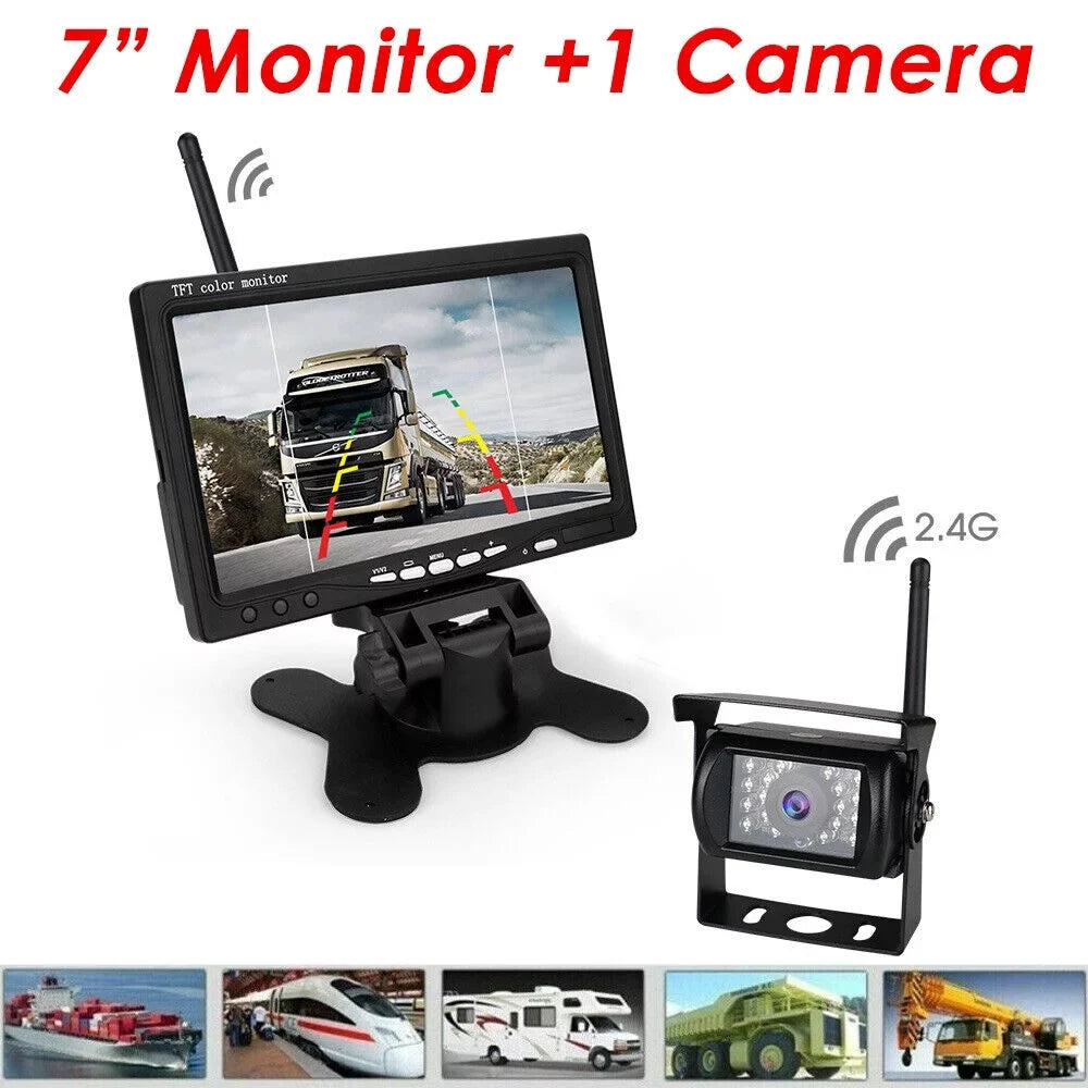 Vision 7" - Vehicle's Buses, Cameras) for - Enhance Camera Trailers, Waterproof Trucks(2 and Camera Safety Night Ideal Your Monitor Backup Kit RVs, with G·PEH with