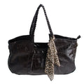 A Shoulder Handbag Double Handle XXK177-COFFEE Satchel Leatherette Bag Coffee Charm scarf Bag with Beauty