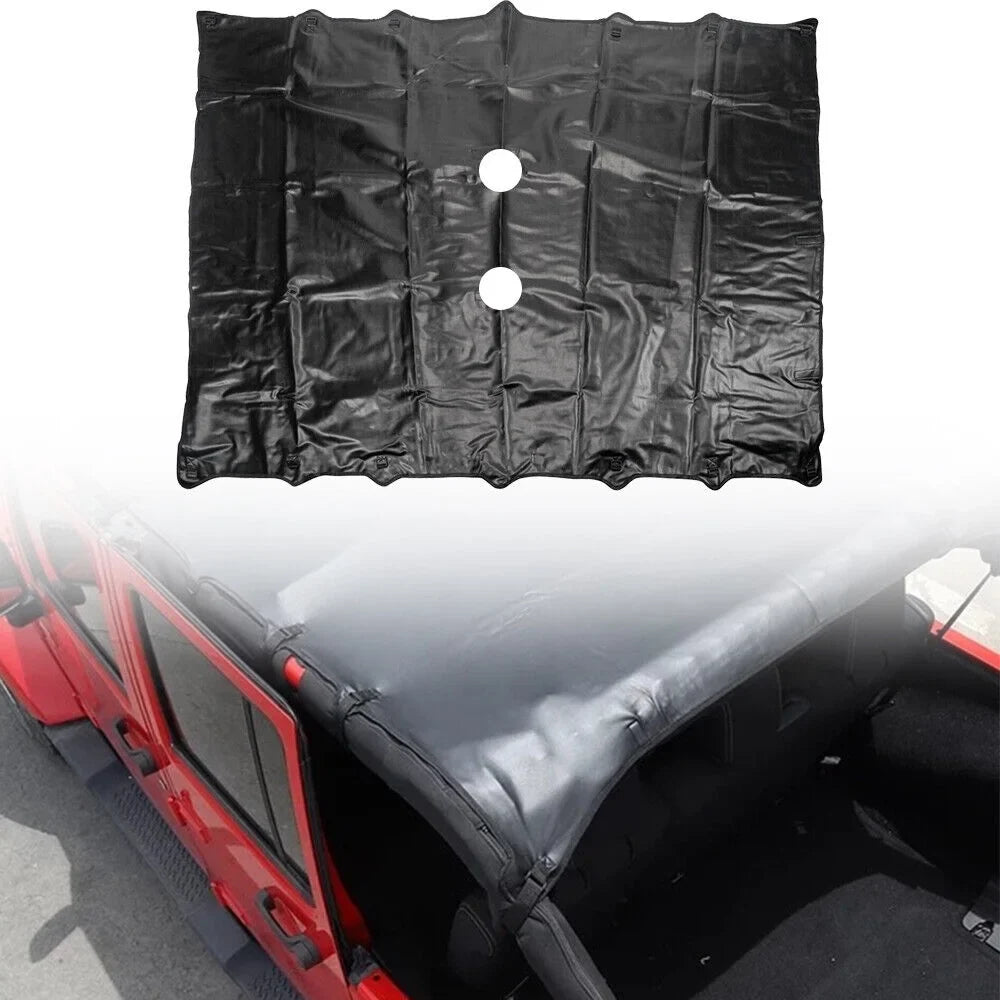 Durable JK/JKU 2007-2018, Protection, Top Sunshade & Install to Black, Jeep Easy KingFurt Leather Wrangler