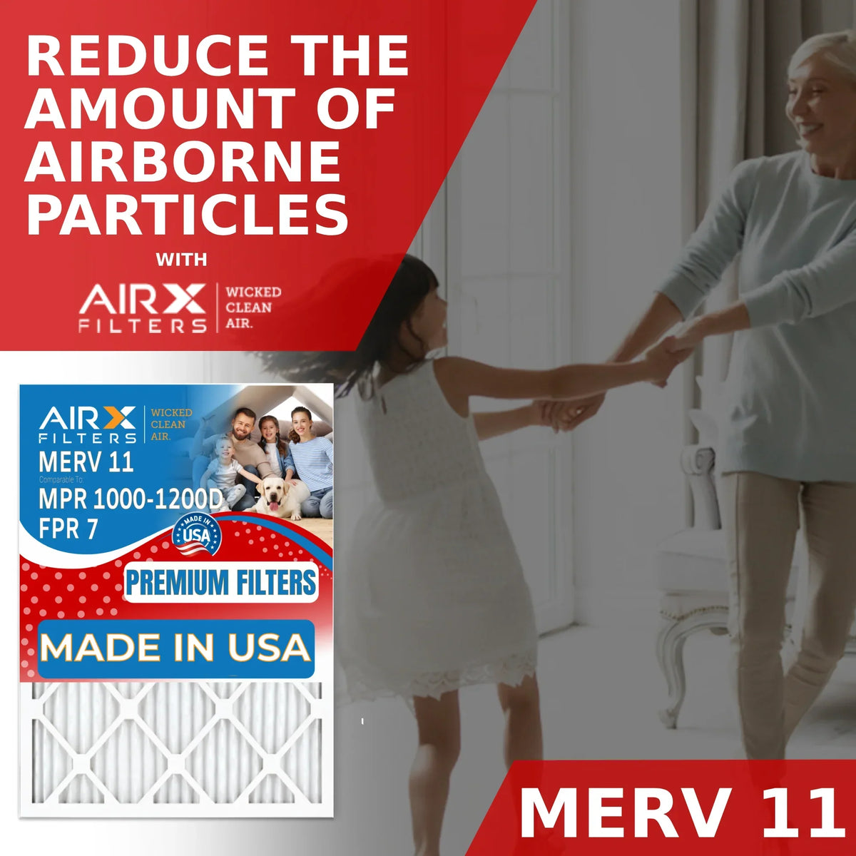 Pleated AIR. to WICKED by USA MPR Made 7 FPR Air 4 20x24x1 Air Filters Comparable 1000, 20x24x1 11 MPR & Furnace Filter Conditioner Premium Electrostatic CLEAN FILTERS 1200 AIRX Filter MERV HVAC Pack