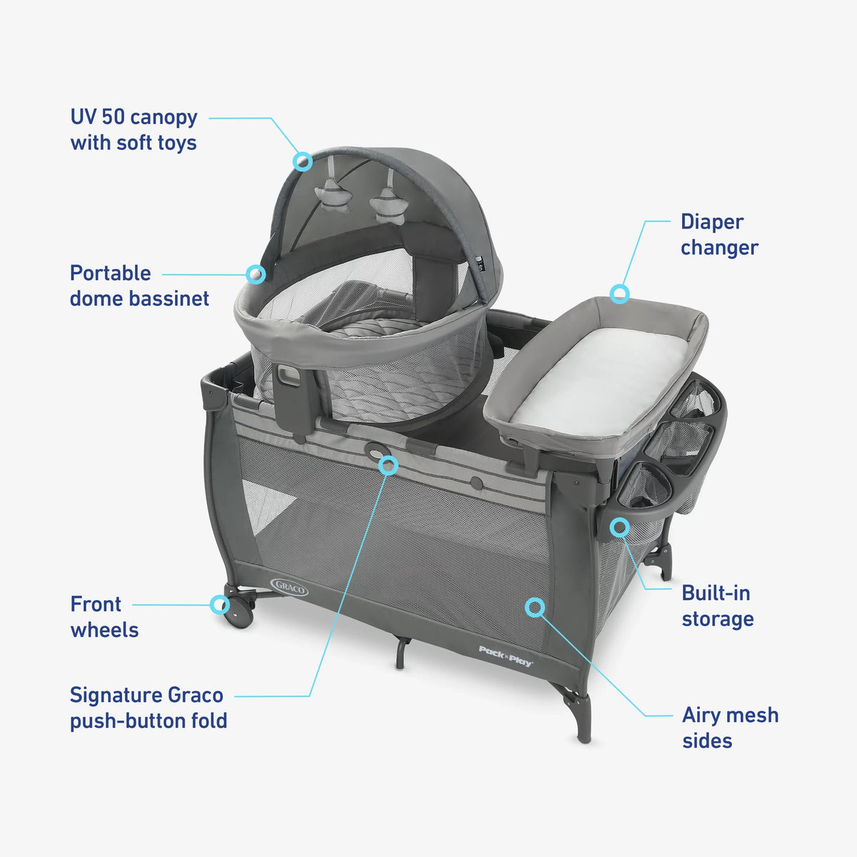 Pack LX Graco Dome Play Maison, 'n Travel Playard, Unisex