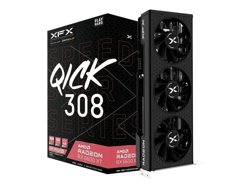 6600 Graphics RX DisplayPort 8 GB - - Radeon x8 QICK308 3 XT card 4.0 - x XT GDDR6 - - RX black Speedster - 6600 PCIe Radeon HDMI, XFX