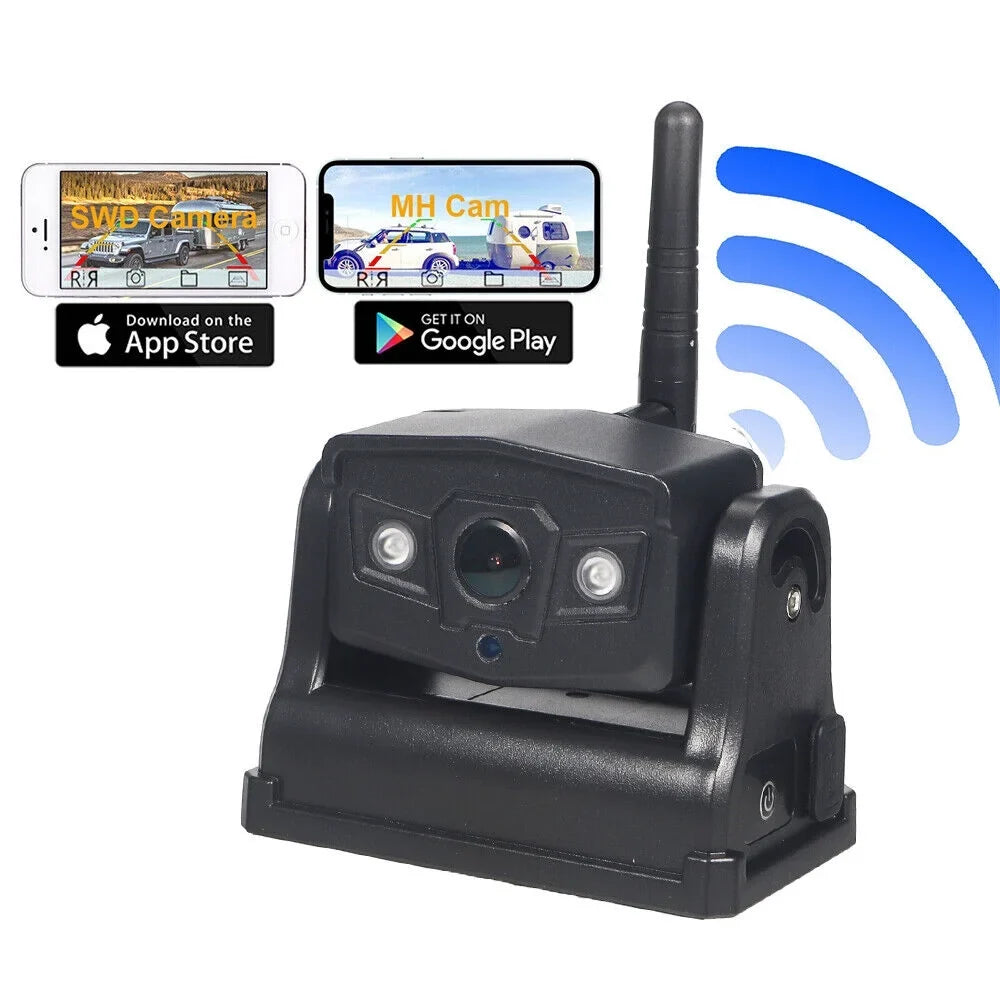Wireless, Front/Rear High-Capacity Backup View 9600mAh WiFi Camera, Battery Magnetic JahyShow