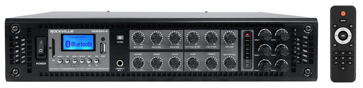 Speakers Black 6-Zone for 3.5" Cube+(2) JBL Office/Hotel Pendant+Ceiling Amp+(6)