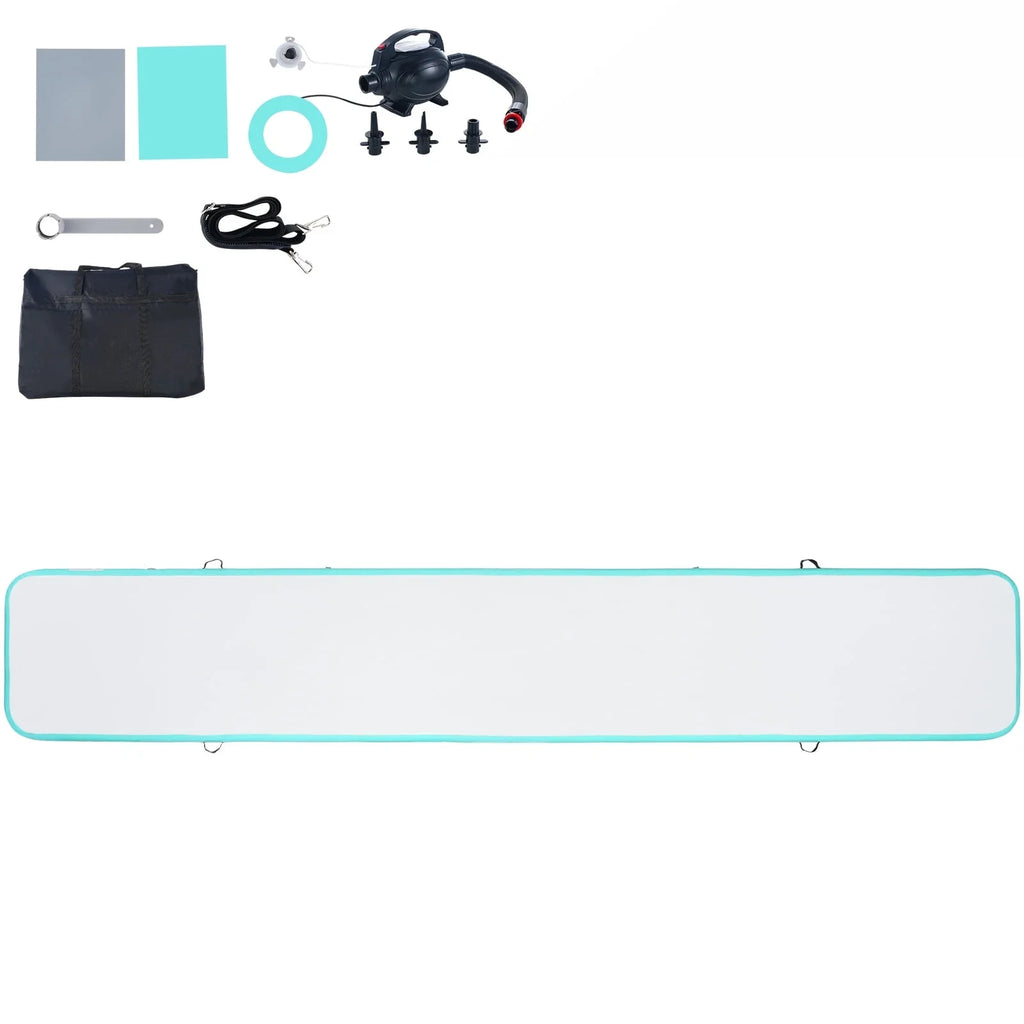Tumbling Mat 20ft with Gymnastics Mat Pump air-filled Training Air Gym