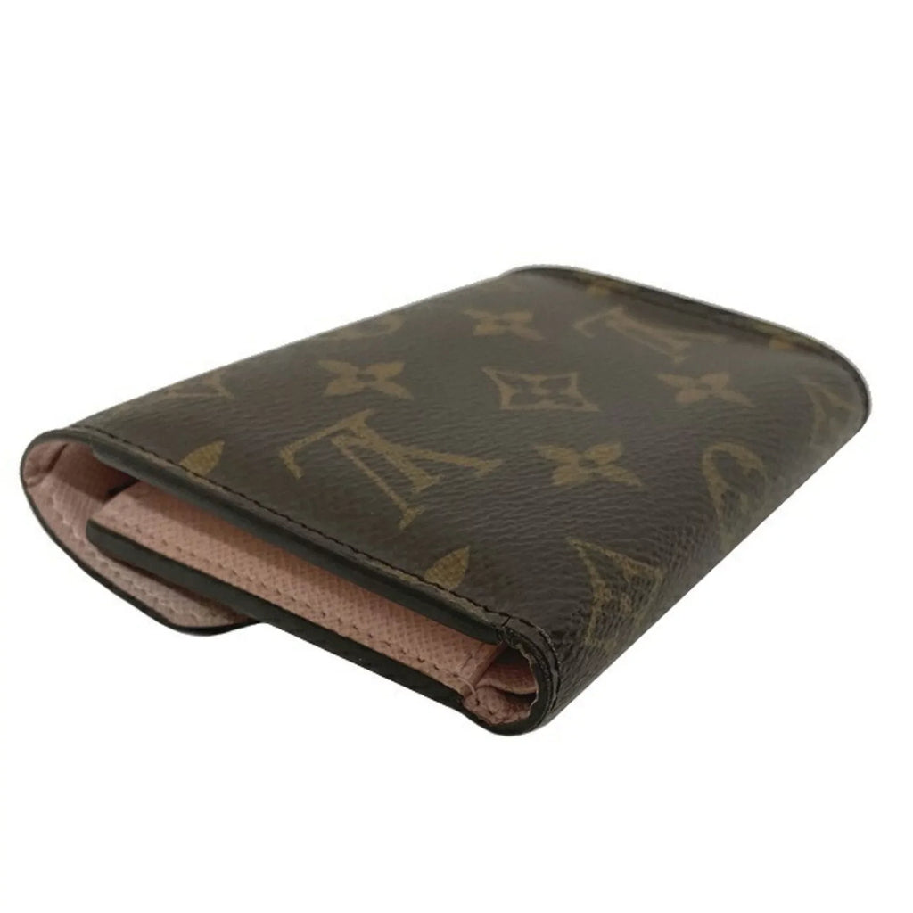 Rose (Good) NZ3119 Trifold Victorine Brown LOUIS Pink Monogram Pre-Owned M62360 Wallet Portefeuille VUITTON Ladies Ballerine