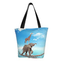 Rope Large Bag Elephant Overcomes On Bag,Shoulder High Bag Hobos Shopping Handbags Giraffe Walking Tote Lukts Capacity Women'S By Fear
