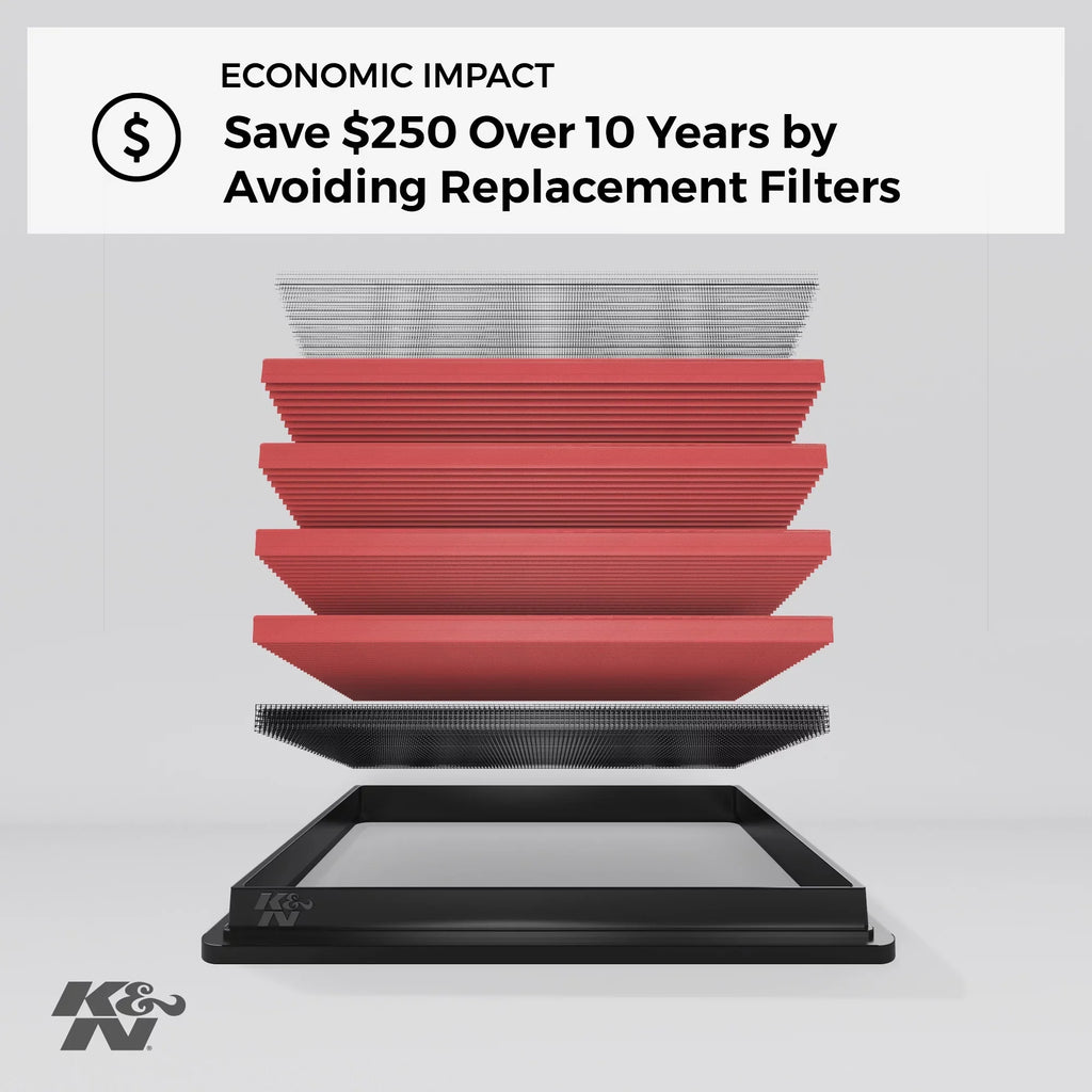L3/L4, Engine Air Filter: 2010-2019 Filter: 33-2435 Toyota/Lexus/Mitsubihi Washable, Replacement K&N