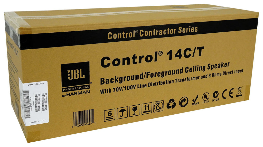 Speakers+Receiver 6) JBL For Amp CONTROL 14C/T 4" In-Ceiling Restaurant/Bar/Cafe