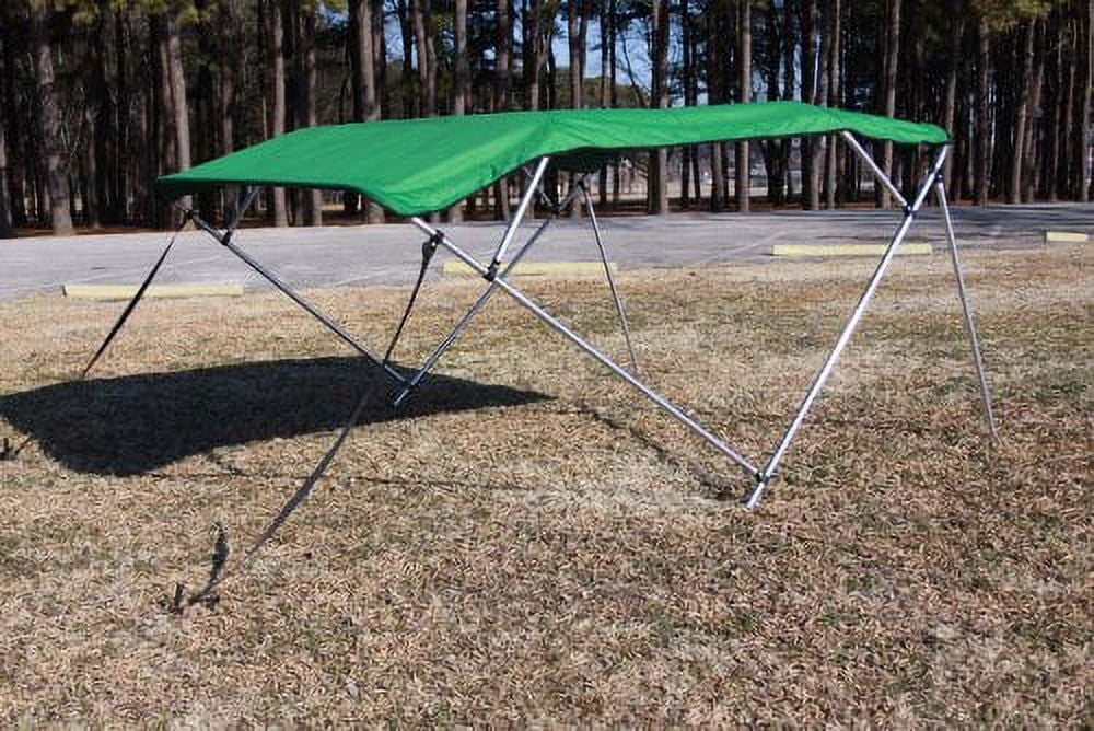 Pontoon 8' Bimini New DELIVERY) High, 4 (FAST 8' Wide, Complete TO BUSINESS 91-96" Boat Top Long, / Vortex Bow and 54" DAY SHIPPING Canopy, Green Deck Hardware Kit, 1 Frame, Wide 4 -