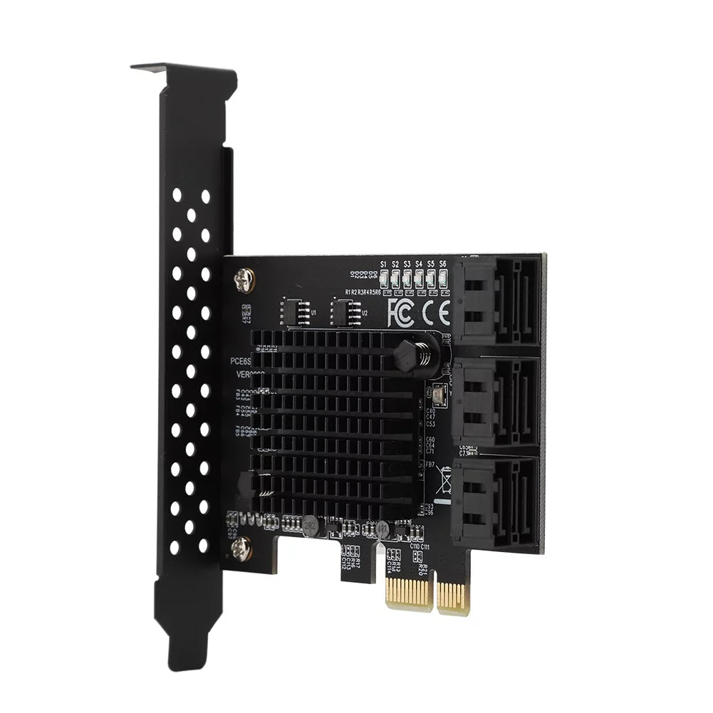 HDD Expansion PCI Card Jadeshay USB, 6-Port Card Compatible,3G Riser SATA 3.0 1.5G Card