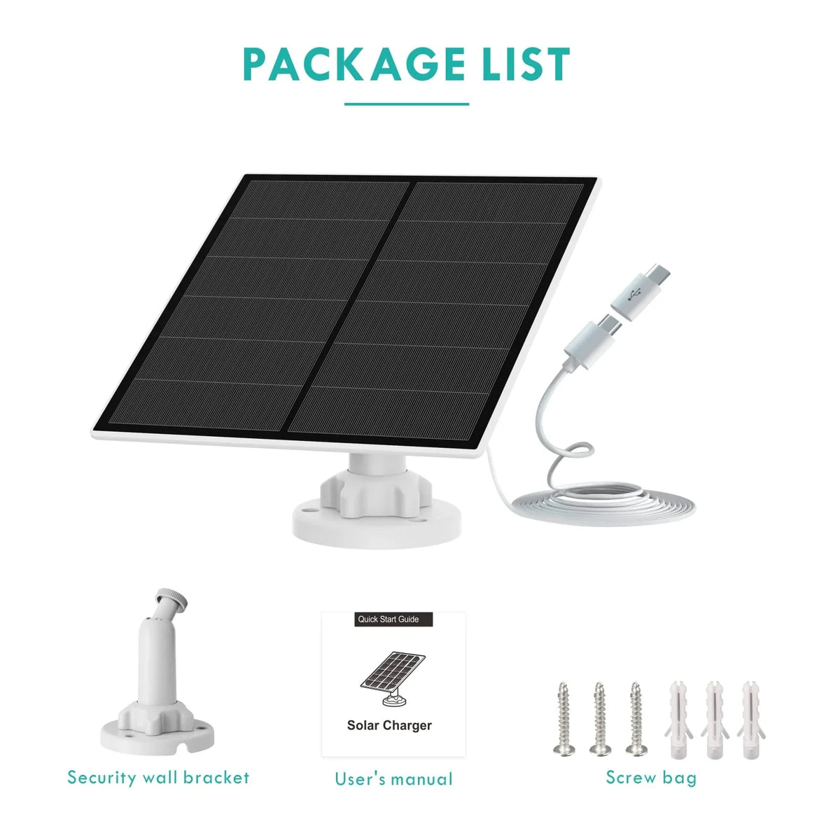 Micro with Battery USB Netvue Camera, Rechargeable Panel Solar Security Port Outdoor for Compatible