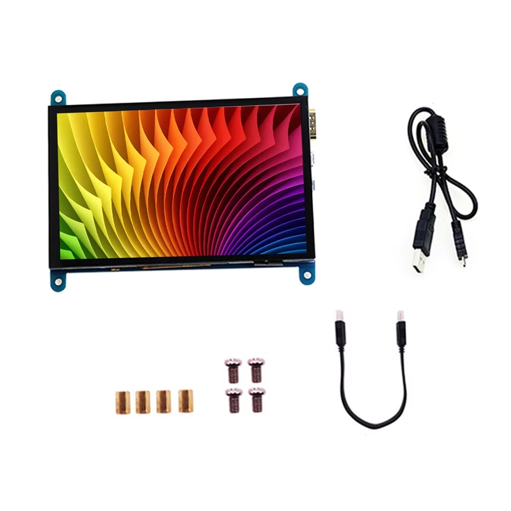 Display Portable 5 Interface Inch moobody Small with Raspberry Compatible USB 800*480 Pi Tool Touchscreen Capacitive with Resolution