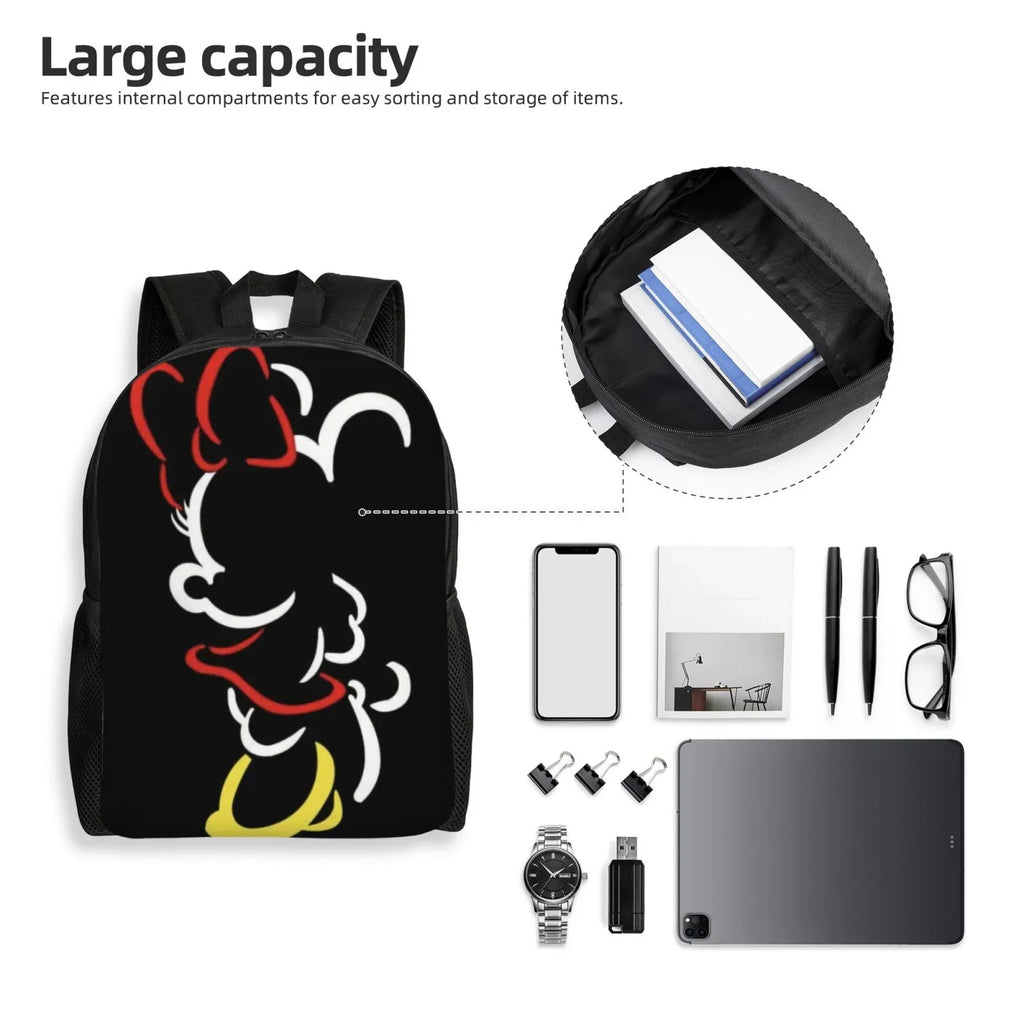 Printed Anime Backpacks Multipurpose Bags Minnie Travel Cartoon 3D Casual Daypacks Backpack