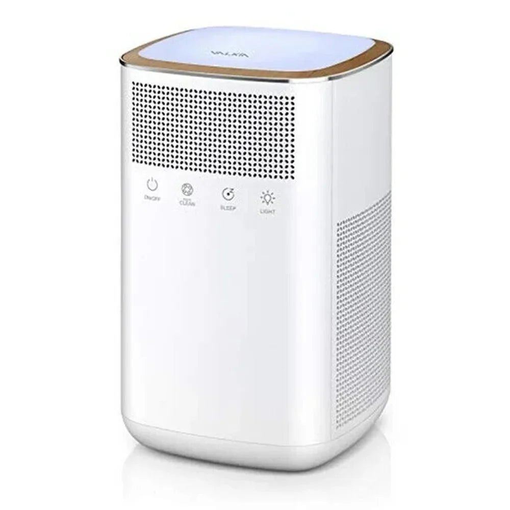for Home with Touch Large Purifier LED Room Button, HEPA, True Activated 3M Pets Light, for HEPA Night Carbon Bedroom Air White Office Filter
