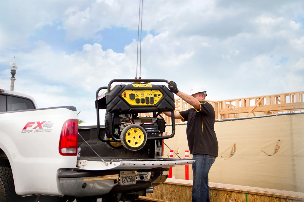 Portable with Champion Hook Equipment Watts Lift 15,000/12,000 Power Start Electric Generator and