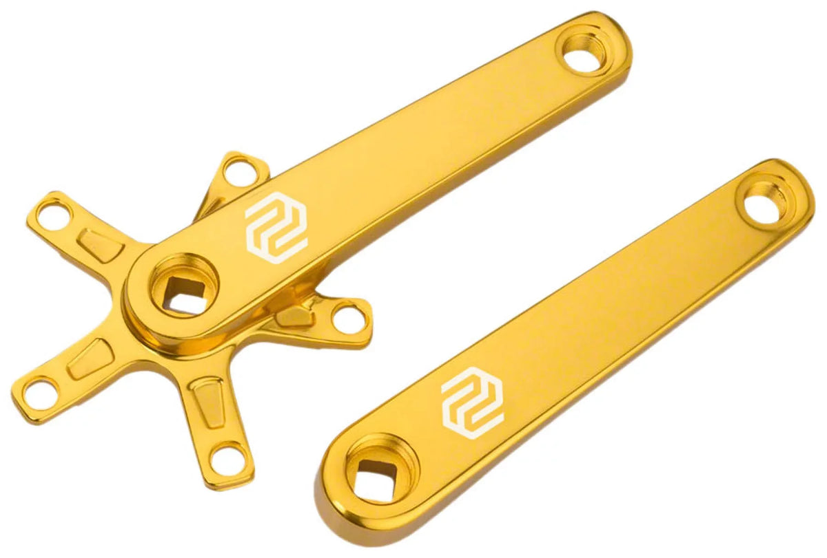 '- BCD, Crank Spindle JIS 150mm, SQ-1 Promax Interface, Taper Arm Set Square Gold 110mm