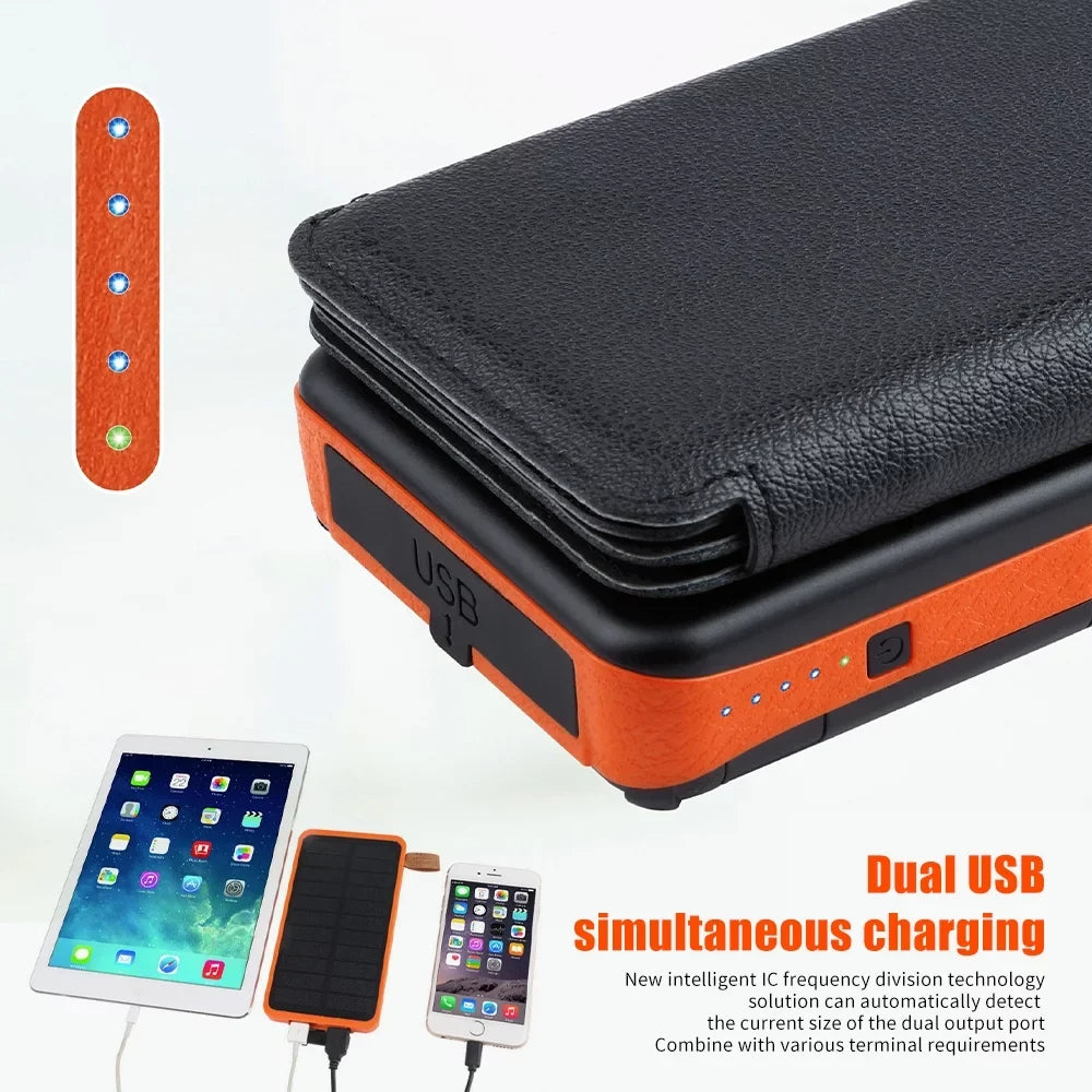 Outdoor Phones, Pack Bank, Battery Charge Tablets Power Fast Solar 26000mAh, USB Charger Portable for