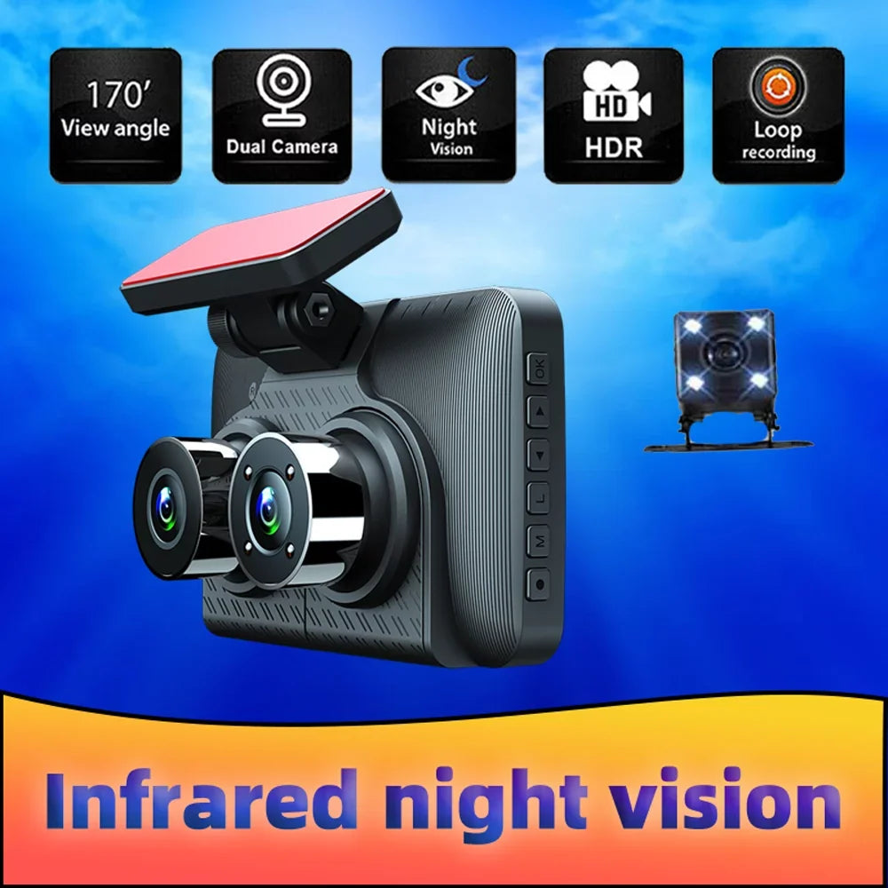 Driving Pinnaco Angle Cam Safety Rearview Cameras Recorder Dash Car Camcorder Wide 3 Mirror