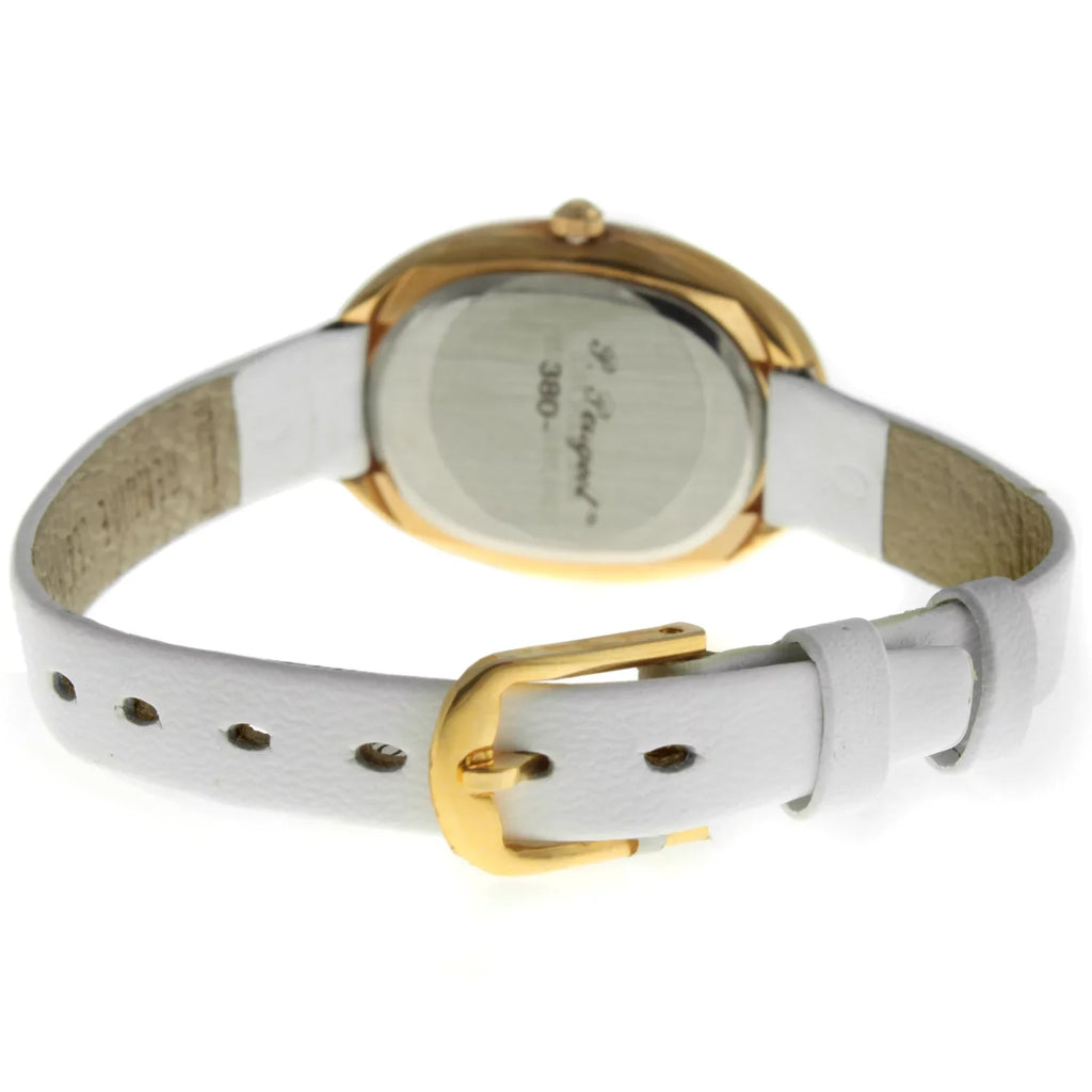 Leather White Vintage 380-17 Case Watch Oval Peugeot