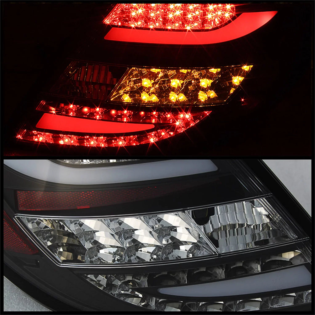 C 2011-2014 design 11-14 Fit (Will Benz Lights select: Mercedes LED Spyder W204 C-Class MERCEDES-BENZ Only) Fits - Tail LED Black