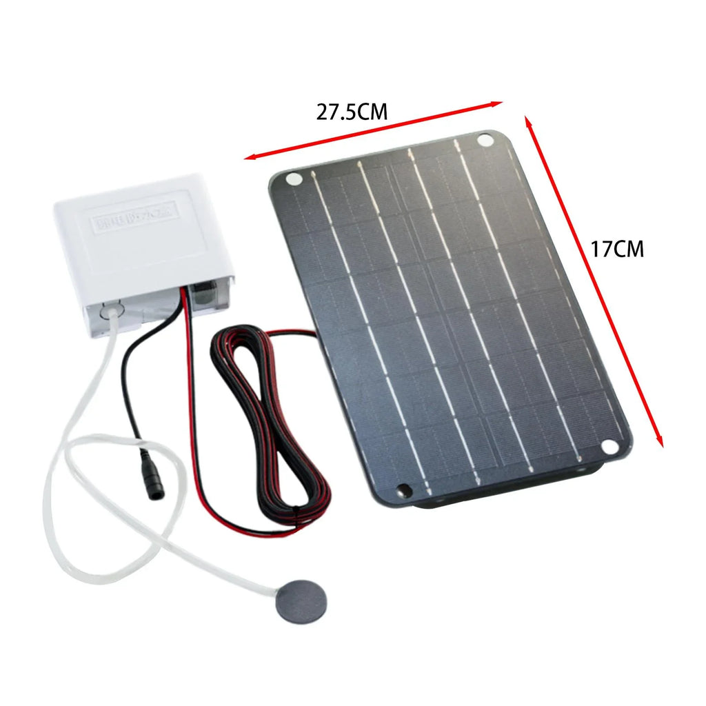 Air Powered Pump Pond Oxygenator Air Solar Pump,Aquarium Aerator Hydroponics Silent Pump Eco Solar Solar Pond for Friendly,6V simhoa