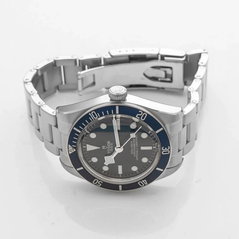 Blue BLACK Steel Stainless 79030B-0001 BAY Automatic Watch Dial Tudor Men's