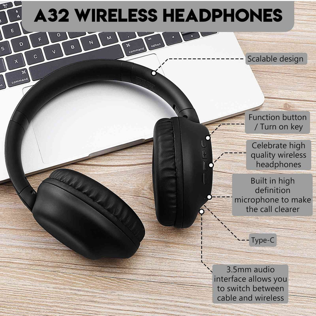 with 30 Pro UrbanX Bass, Stereo Ear Wireless Audio, Superior Mic The Over 5G Deep Resolution Headphones for with Earphones Axon Call Phone Bluetooth ZTE Support UX35 High Comfort