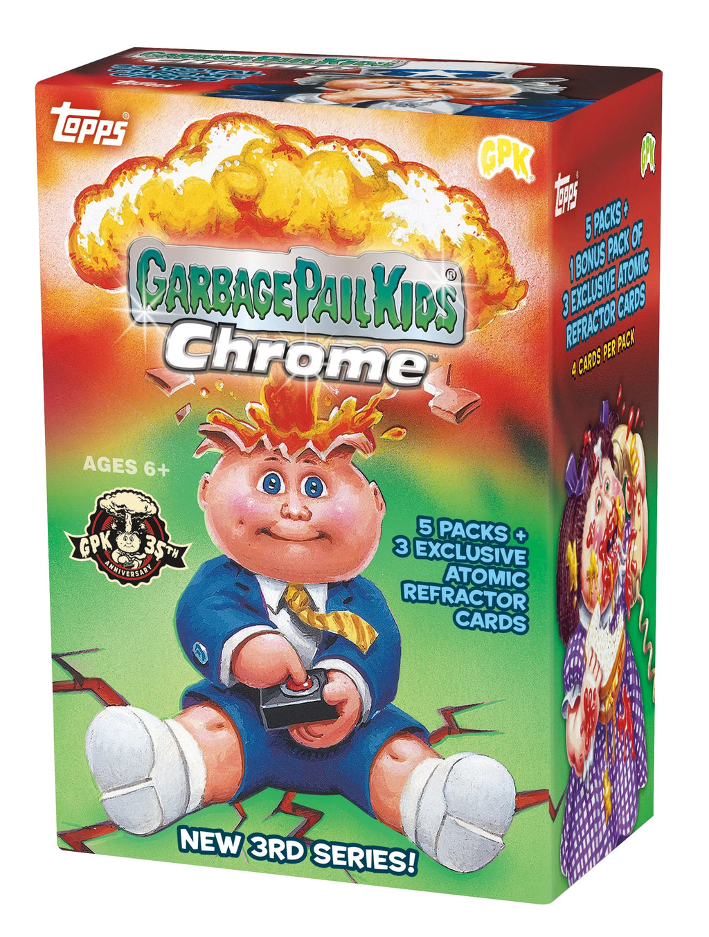 Pack Box- Packs Garbage 5 2020 Blaster Kids Topps Chrome 1 Bonus + Pail